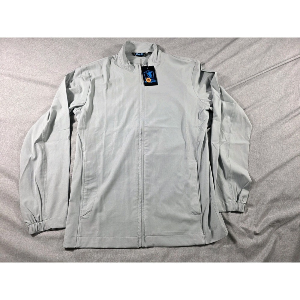NWT Scales Outdoors Lightweight Full Zip Jacket Small Gray, Quick Dry, Stretch